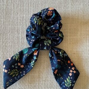 Rifle Paper Co. Floral Navy Hair Scrunchie